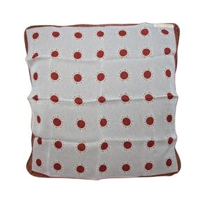 Bulgari Red and White Logo Scarf